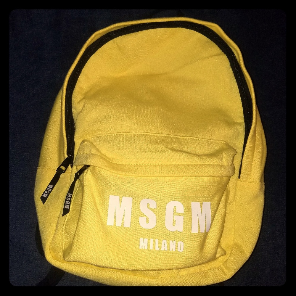 MSGM Logo Print Jersey Backpack